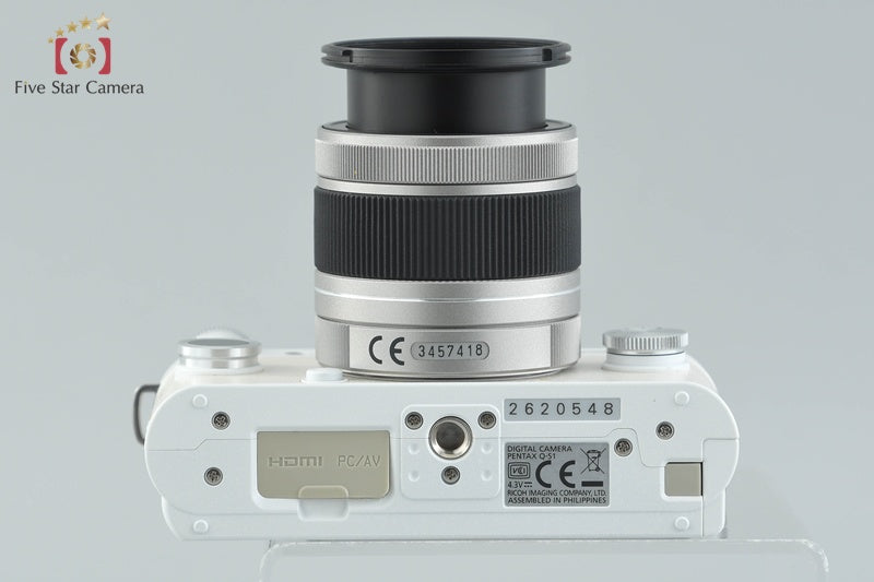 "Count 90" PENTAX Q-S1 White 12.4 MP Digital Mirrorless Camera 5-15 Lens w/ Box
