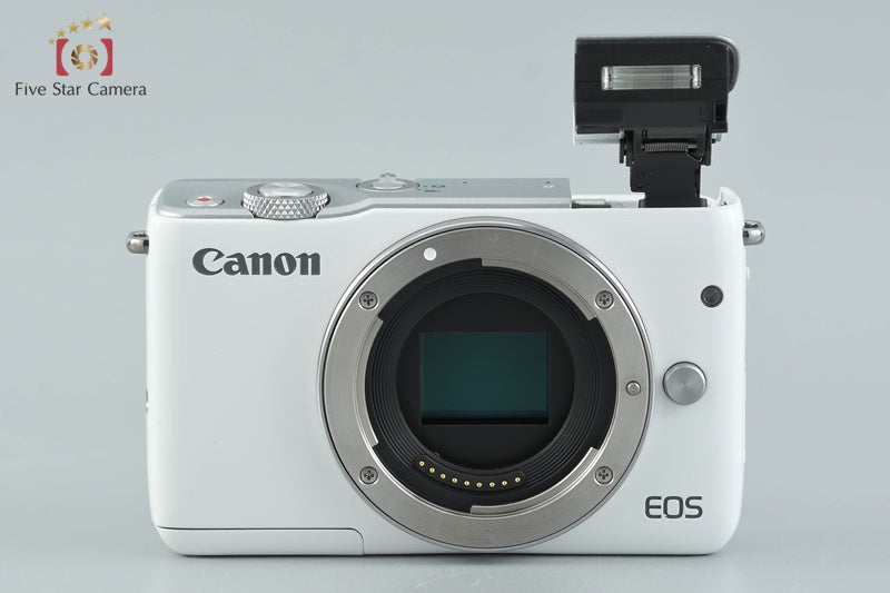 Canon EOS M10 White 18.0 MP Digital Mirrorless Camera 15-45 55-200 Lenses