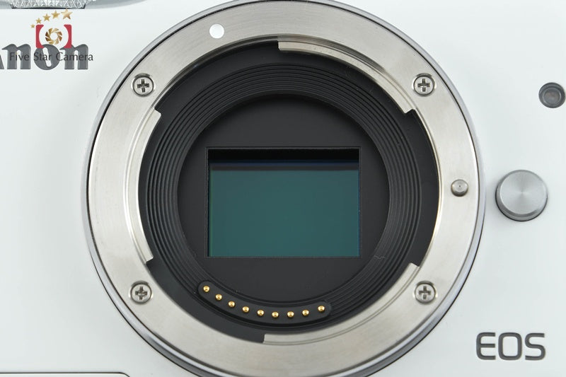 Canon EOS M10 White 18.0 MP Digital Mirrorless Camera 15-45 55-200 Lenses