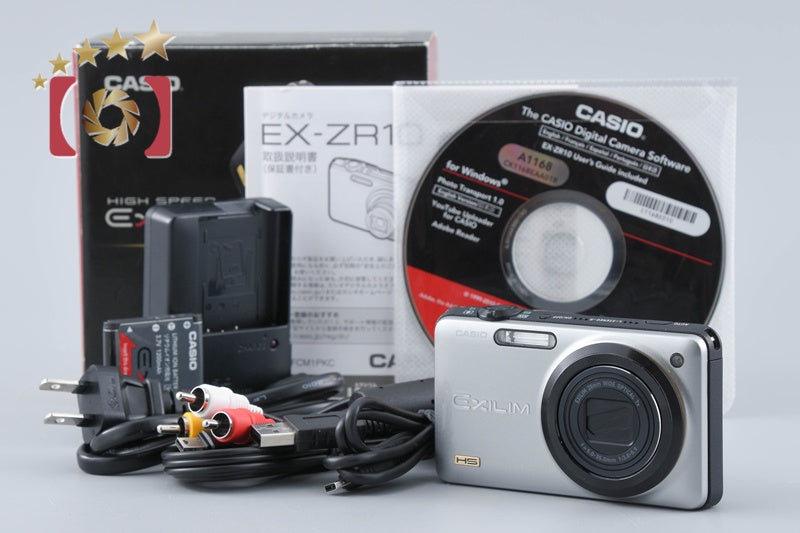 Casio HIGH SPEED EXILIM EX-ZR10 Silver 12.1 MP Digital Camera w/ Box