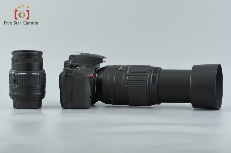 "Shutter count 5,761" Nikon D5500 Black 24.2 MP DSLR 18-55 55-300 Lenses