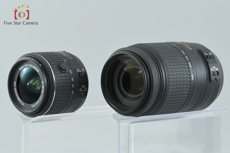 "Shutter count 5,761" Nikon D5500 Black 24.2 MP DSLR 18-55 55-300 Lenses