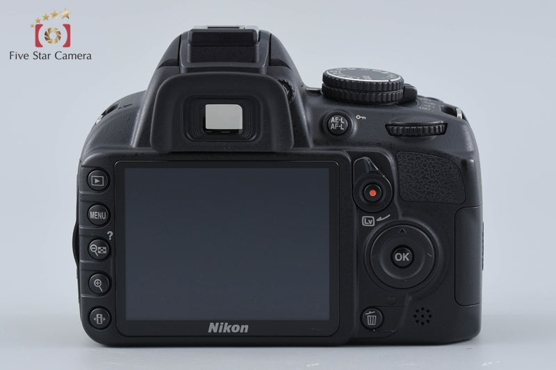 "Shutter count 3,145" Nikon D3100 14.2 MP Digital SLR Camera 18-55 55-200 Lenses