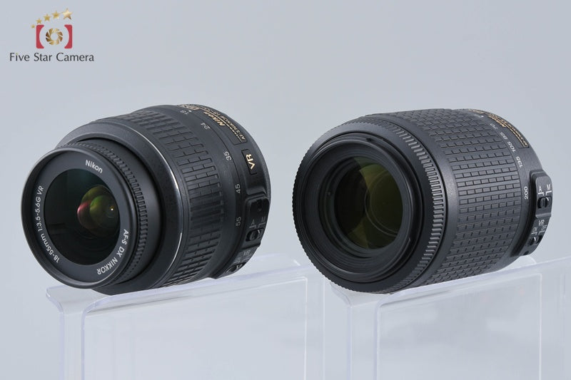 "Shutter count 3,145" Nikon D3100 14.2 MP Digital SLR Camera 18-55 55-200 Lenses