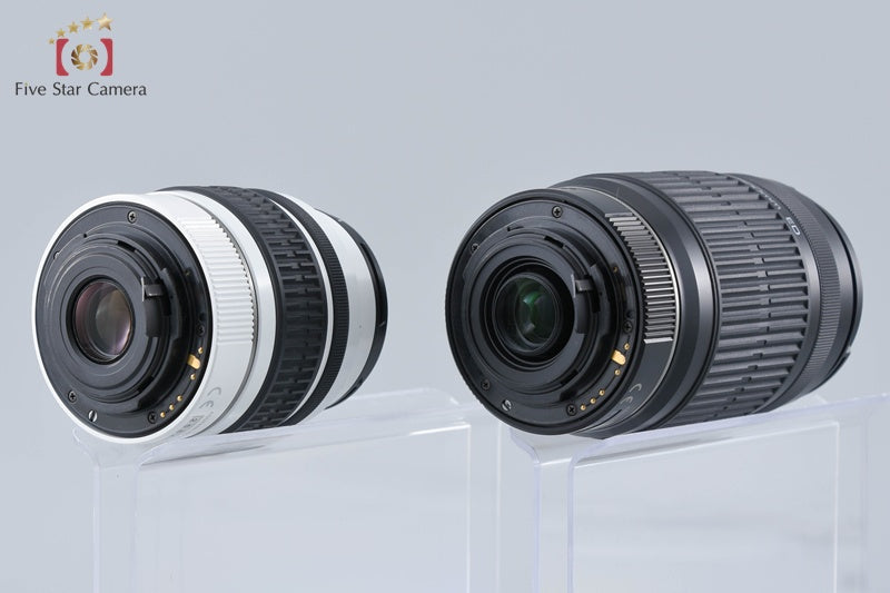 Pentax K-x White 12.4 MP DSLR SMC DA L 18-55 55-300 Lenses