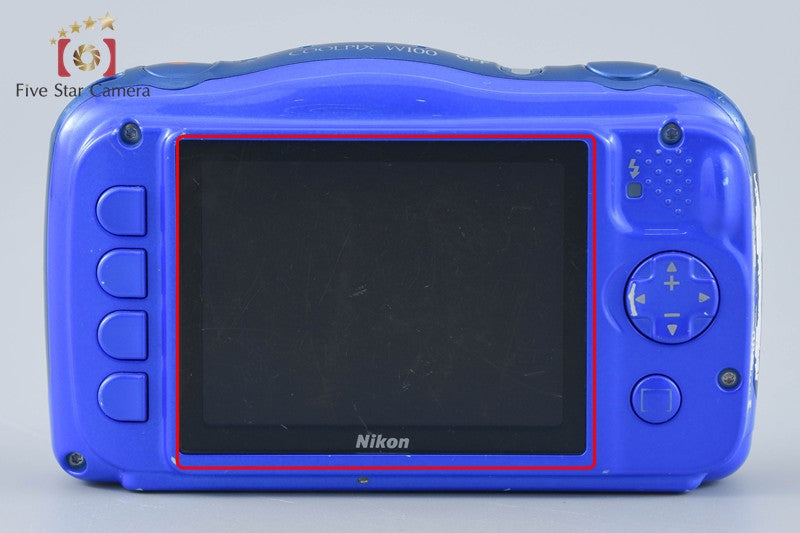 Nikon COOLPIX W100 Blue 13.2 MP Digital Camera from Japan