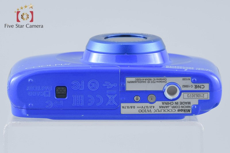 Nikon COOLPIX W100 Blue 13.2 MP Digital Camera from Japan