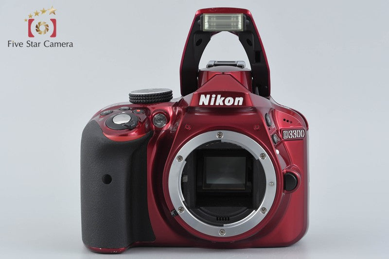 "Shutter count 5,637" Nikon D3300 Red 24.2 MP DSLR Camera Body