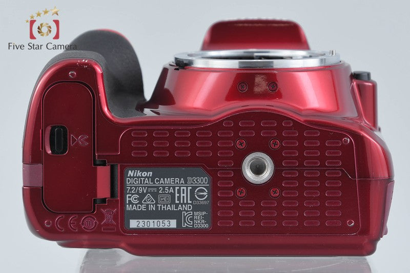 "Shutter count 5,637" Nikon D3300 Red 24.2 MP DSLR Camera Body