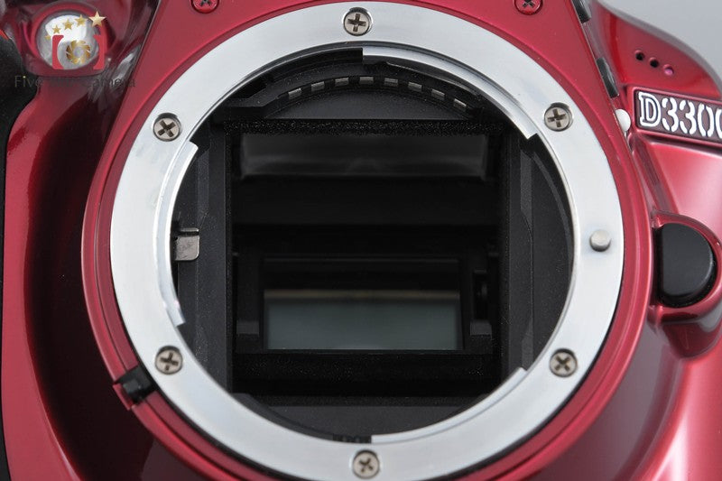 "Shutter count 5,637" Nikon D3300 Red 24.2 MP DSLR Camera Body