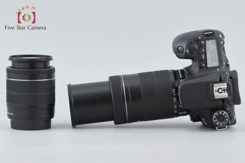 Canon EOS 70D 20.2 MP DSLR EF-S 18-55 55-250 Lenses w/ Box