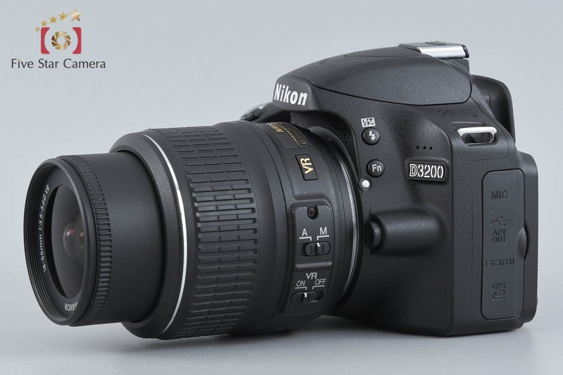 "Shutter count 523" Nikon D3200 Black 24.2 MP DSLR 18-55 VR Lens