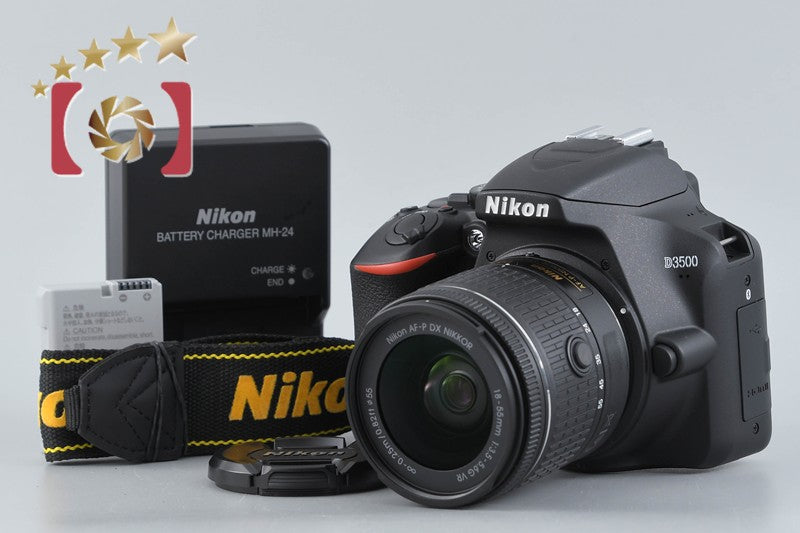"Count 905" Nikon D3500 Black 24.8 MP DSLR Camera 18-55 VR Lens