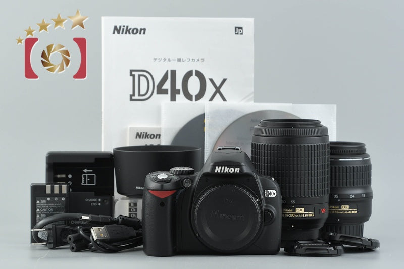 "Count 547" Nikon D40x 10.2 MP DSLR AF-S DX 18-55 55-200 Lenses