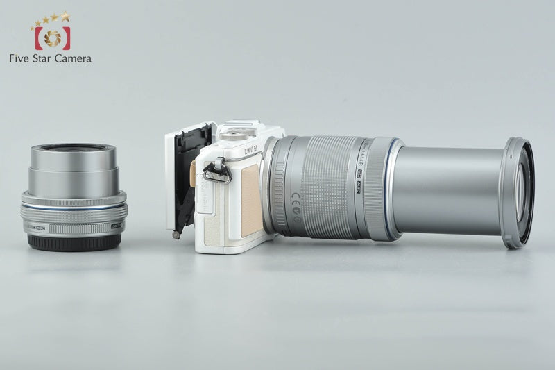 "Count 4,888" Olympus PEN Lite E-PL7 White 16.1 MP 14-42 40-150 Lenses