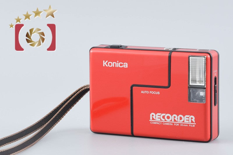 Konica Recorder Red Half Frame 35mm Point & Shoot Film Camera