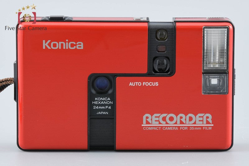 Konica Recorder Red Half Frame 35mm Point & Shoot Film Camera
