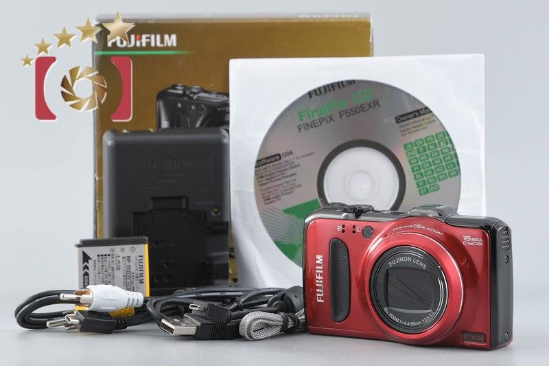 Fujifilm FINEPIX F550EXR Red 16.0 MP Digital Camera w/ Box