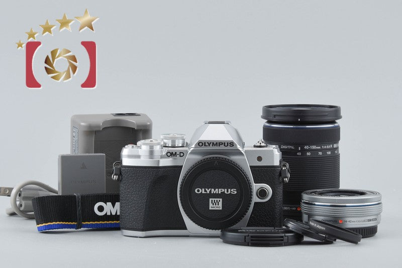 "Count 397" Olympus OM-D E-M10 Mark III Silver 16.1 MP 14-42 40-150 EZ Lenses