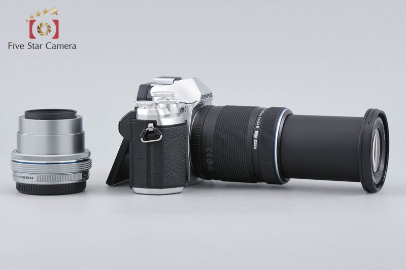 "Count 397" Olympus OM-D E-M10 Mark III Silver 16.1 MP 14-42 40-150 EZ Lenses