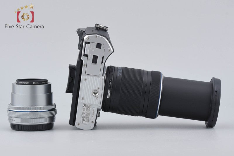 "Count 397" Olympus OM-D E-M10 Mark III Silver 16.1 MP 14-42 40-150 EZ Lenses