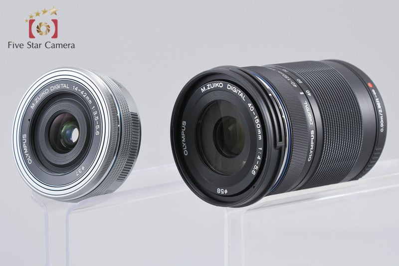 "Count 397" Olympus OM-D E-M10 Mark III Silver 16.1 MP 14-42 40-150 EZ Lenses
