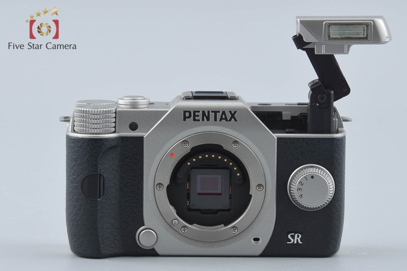 "Shutter count 3,746" PENTAX Q10 Silver 12.4 MP Digital Camera 5-15 15-45 Lenses