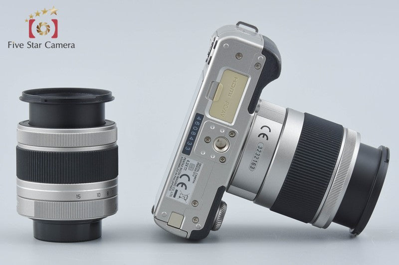 "Shutter count 3,746" PENTAX Q10 Silver 12.4 MP Digital Camera 5-15 15-45 Lenses