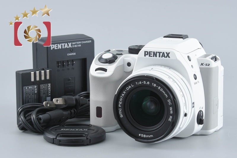 "Shutter count 3,733" PENTAX K-S2 White 20.1 MP DSLR Camera 18-50 Lens