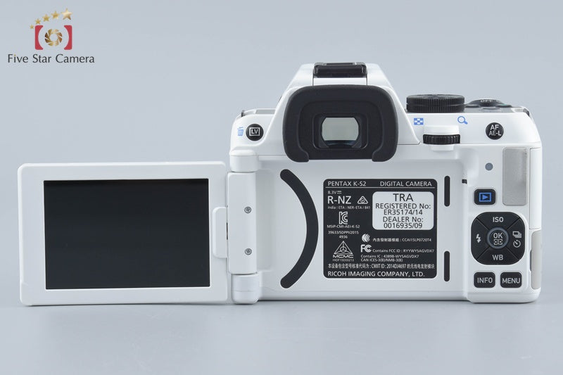 "Shutter count 3,733" PENTAX K-S2 White 20.1 MP DSLR Camera 18-50 Lens