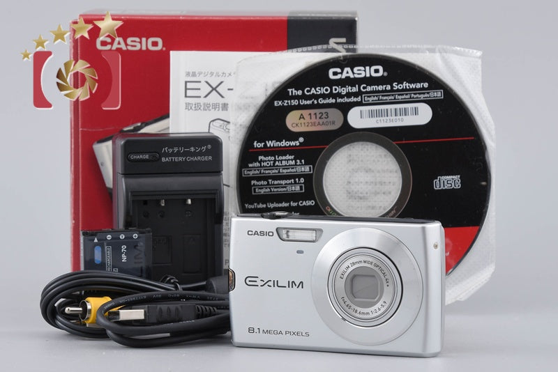 Casio EXILIM EX-Z150 Silver 8.1 MP Digital Camera w/ Box