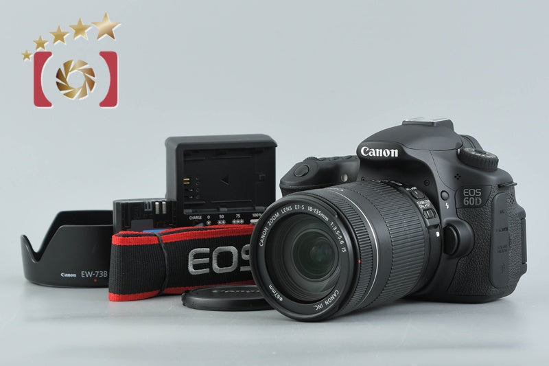 "Shutter count 654" Canon EOS 60D 18.0 MP Digital SLR Camera EF-S 18-135 Lens