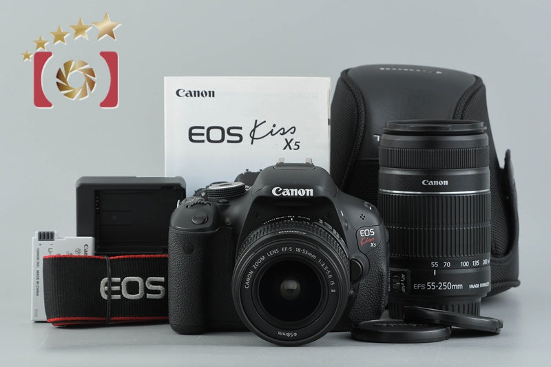 "Count 3,193" Canon EOS Kiss X5 / Rebel T3i / 600D 18.0 MP 18-55 55-250 Lenses