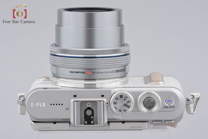 "Shutter count 1,528" Olympus PEN E-PL8 White 16.1 MP 14-42 EZ Lens