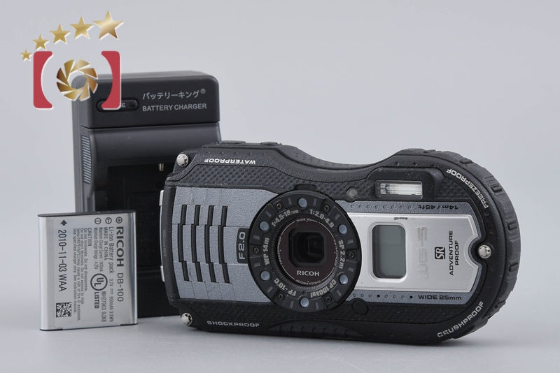 "Count 3,746" Ricoh Pentax WG-5 GPS Gun Metallic 16.0MP Waterproof Action Camera