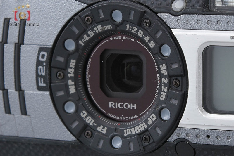 "Count 3,746" Ricoh Pentax WG-5 GPS Gun Metallic 16.0MP Waterproof Action Camera