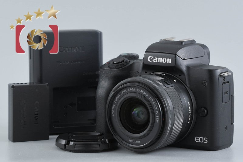 Canon EOS Kiss M / M50 Black 24.0 MP 15-45 IS STM Lens