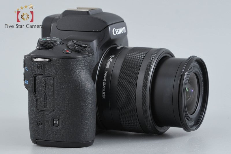 Canon EOS Kiss M / M50 Black 24.0 MP 15-45 IS STM Lens