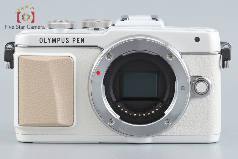 "Count 4,444" Olympus PEN Lite E-PL7 White 16.1 MP EZ 14-42 40-150 Lenses