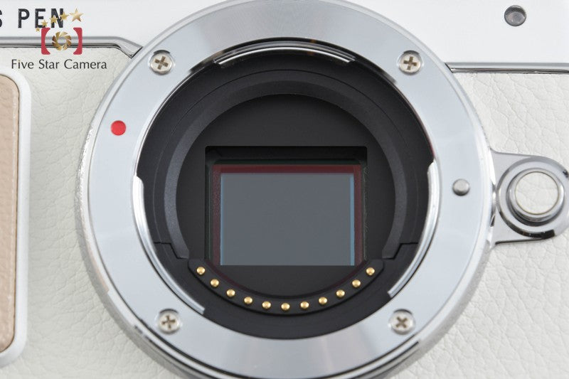 "Count 4,444" Olympus PEN Lite E-PL7 White 16.1 MP EZ 14-42 40-150 Lenses