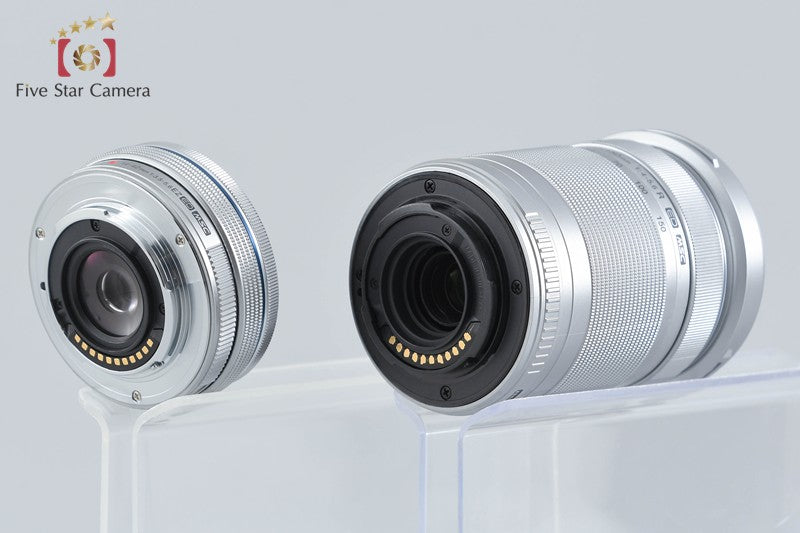 "Count 4,444" Olympus PEN Lite E-PL7 White 16.1 MP EZ 14-42 40-150 Lenses