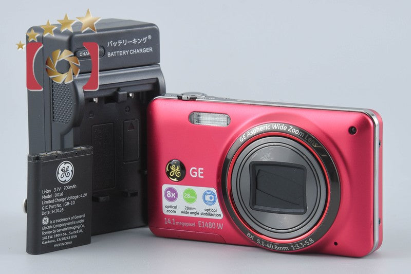 GE E1480W Red 14.1 MP Digital Camera