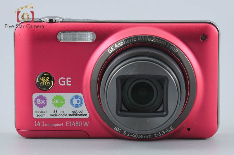 GE E1480W Red 14.1 MP Digital Camera