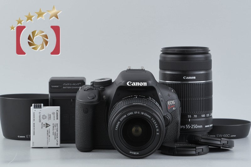 "Count 1,285" Canon EOS Kiss X5 / Rebel T3i / 600D 18.0 MP 18-55 55-250 Lenses
