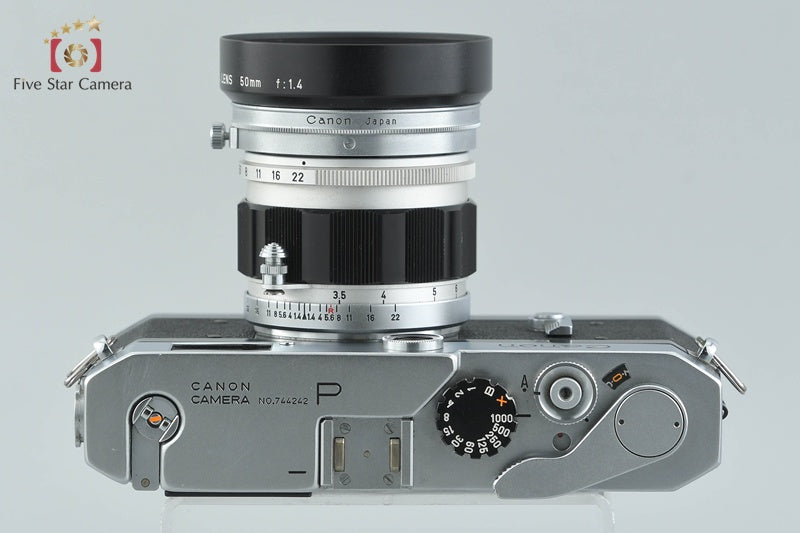 Canon P 35mm Rangefinder Film Camera + 50mm f/1.4