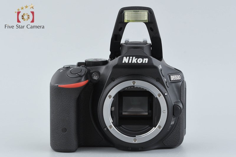"Count 3,451" Nikon D5500 Black 24.2 MP DSLR Camera 18-55 55-300 VR Lenses