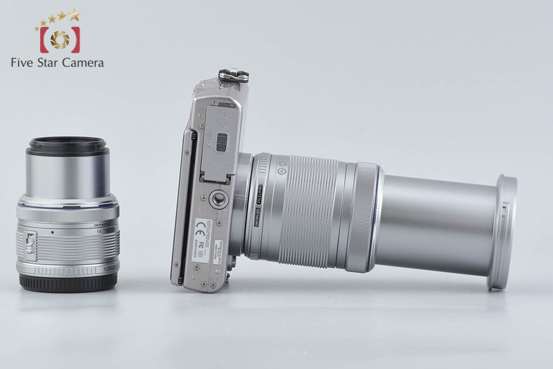 "Shutter count 2,861" Olympus PEN Lite E-PL3 Silver 12.3 MP 14-42 40-150 Lenses
