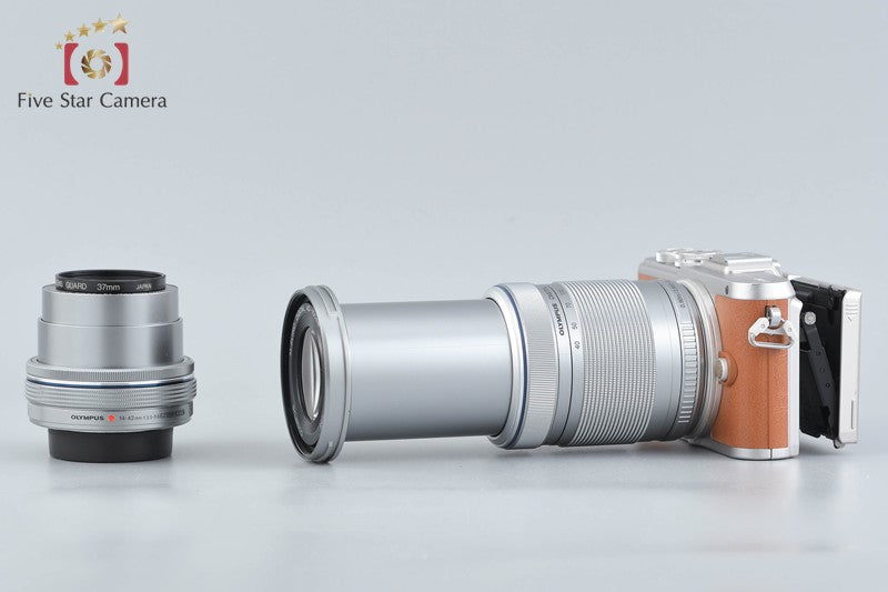 "Count 760" Olympus PEN E-PL8 Brown 16.1 MP Digital Camera 14-42 40-150 Lenses