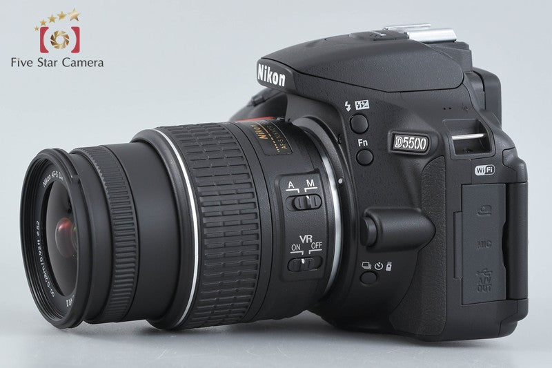 "Count 124" Nikon D5500 Black 24.2 MP Digital SLR Camera 18-55 VR II Lens w/ Box