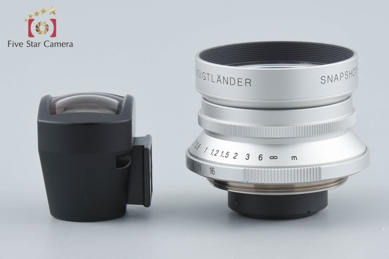 Voigtlander SNAPSHOT-SKOPAR 25mm f/4 MC Silver L39 Mount w/ 25mm Viewfinder